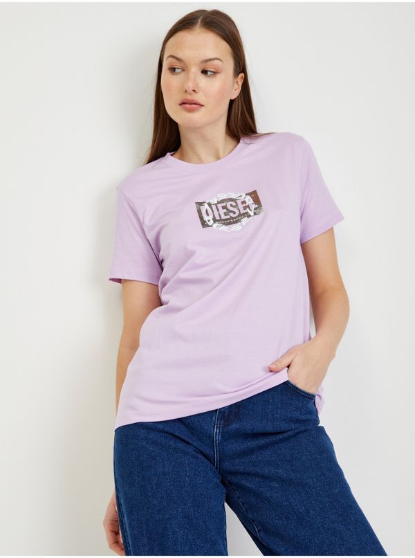 Diesel Light purple women's T-shirt Diesel Sily - Women