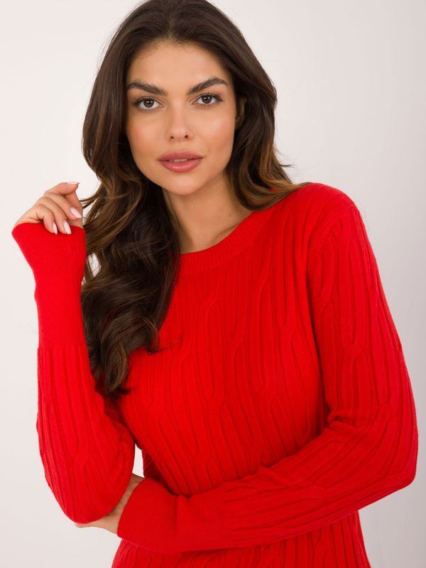 Fashionhunters Light red classic sweater