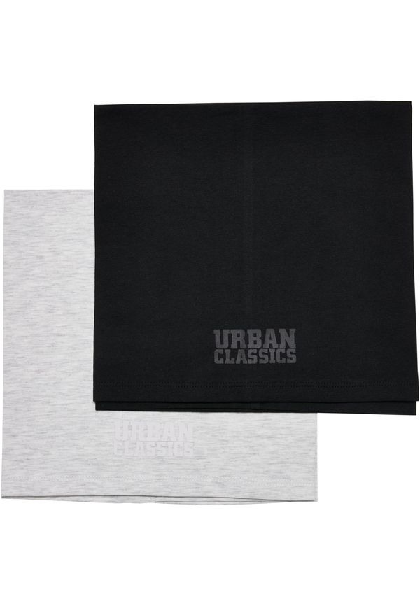 Urban Classics Logo Tube Scarf 2-Pack Black/Light Grey