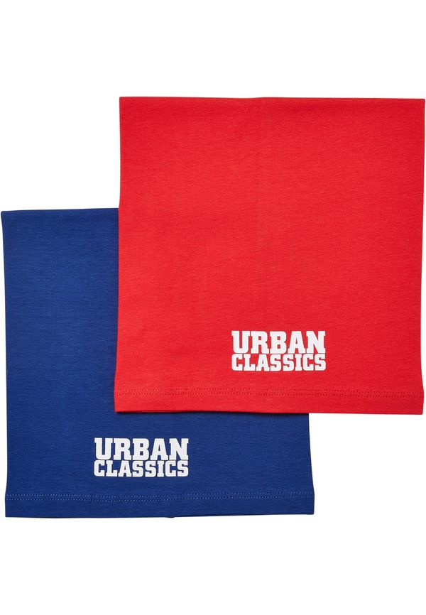 Urban Classics Accessoires Logo Tube Scarf Kids 2-Pack Blue/Red