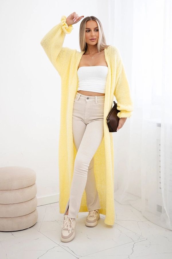 Kesi Long cardigan sweater yellow