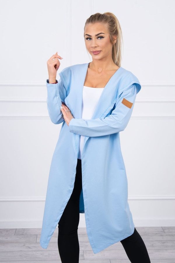 Kesi Long cardigan with azure hood