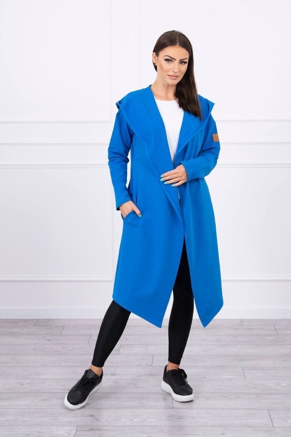 Kesi Long hooded cardigan - purple-blue