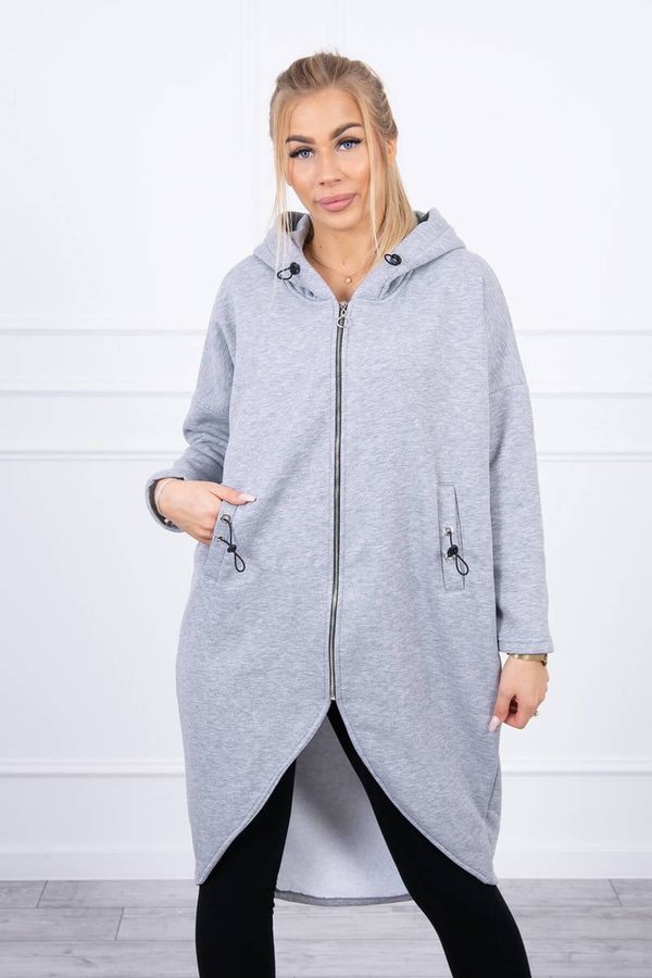 Kesi Long insulated sweatshirt in gray color