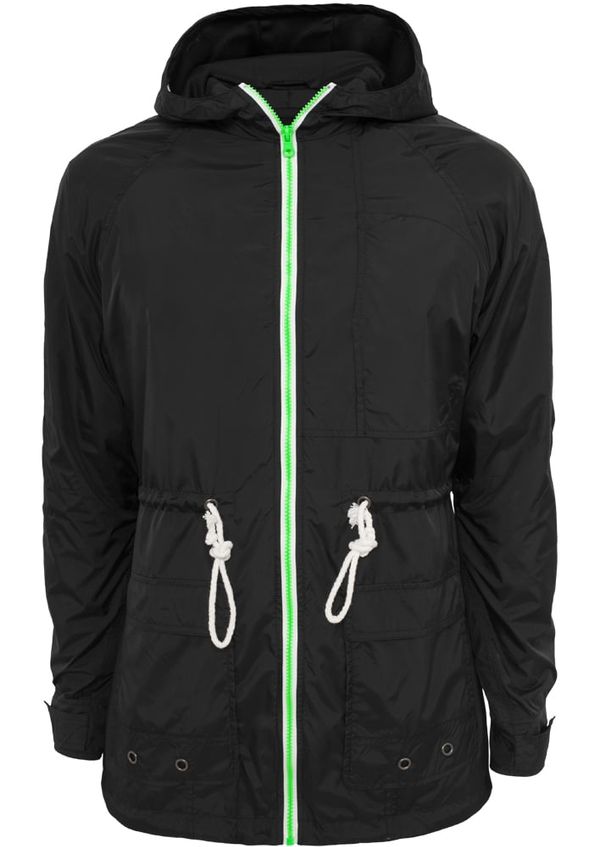 UC Men Long nylon windbreaker blk/mint/wht