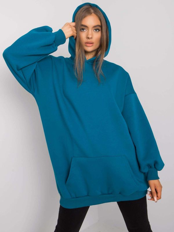 Fashionhunters Long sea sweatshirt
