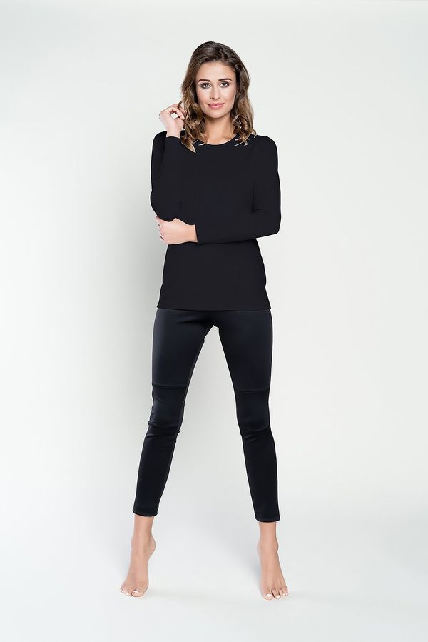 Italian Fashion Long sleeve blouse Ibiza - black