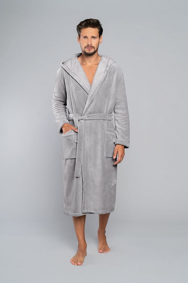 Italian Fashion Long sleeve Mimas bathrobe - grey