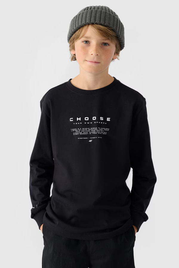 4F Long Sleeve T-Shirt For Boy With Print Regular 4F 4FJWAW24TLO