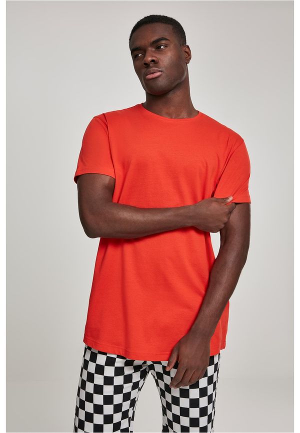 Urban Classics Long T-shirt in the shape of blood orange