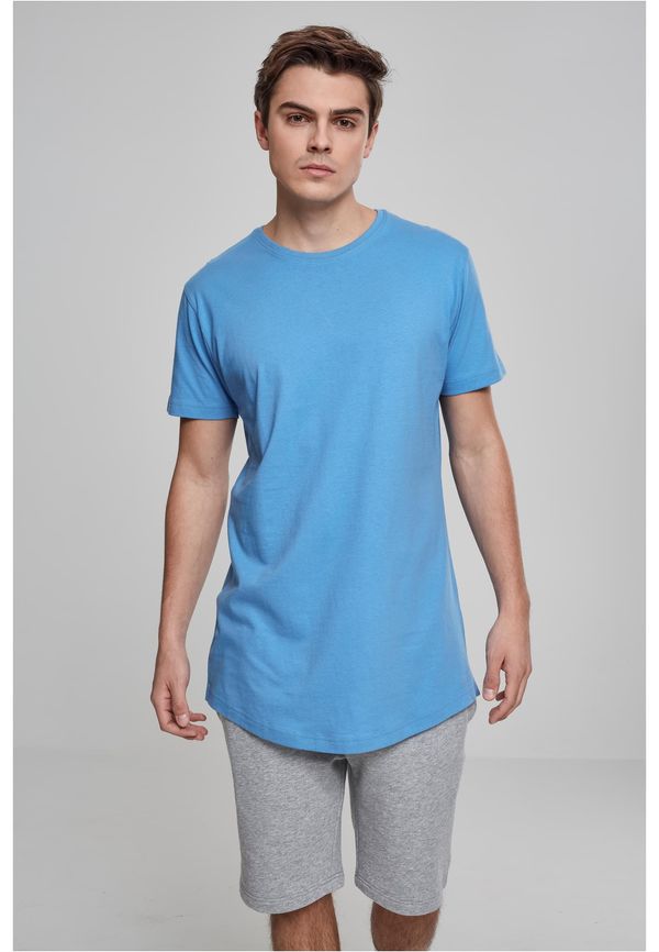 Urban Classics Long T-shirt in the shape of horizontal blue