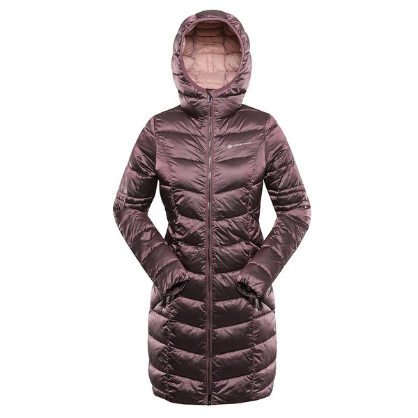 ALPINE PRO Long women's ultralight coat ALPINE PRO OREFA pink cosmos