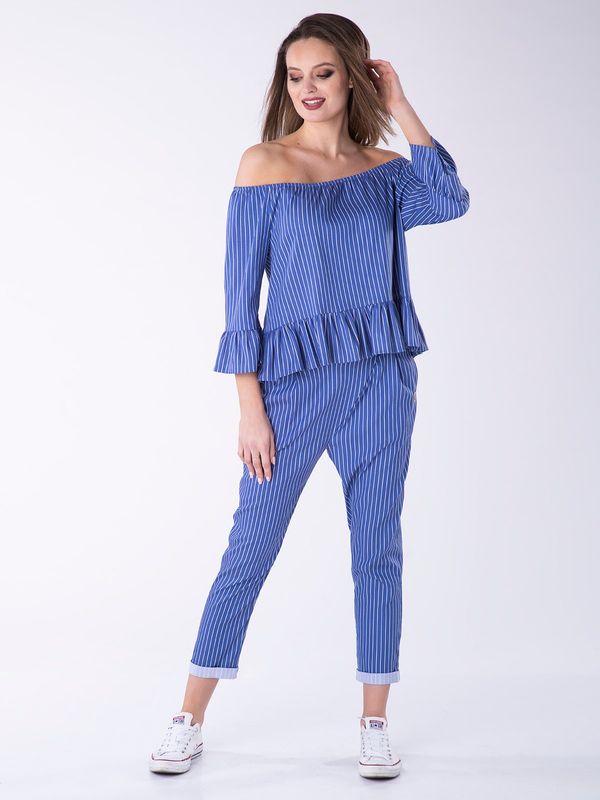 Look Made With Love Look Made With Love Woman's Trousers 415P Stripe