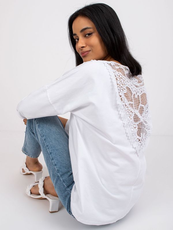 Fashionhunters Loose white blouse Sylvie RUE PARIS