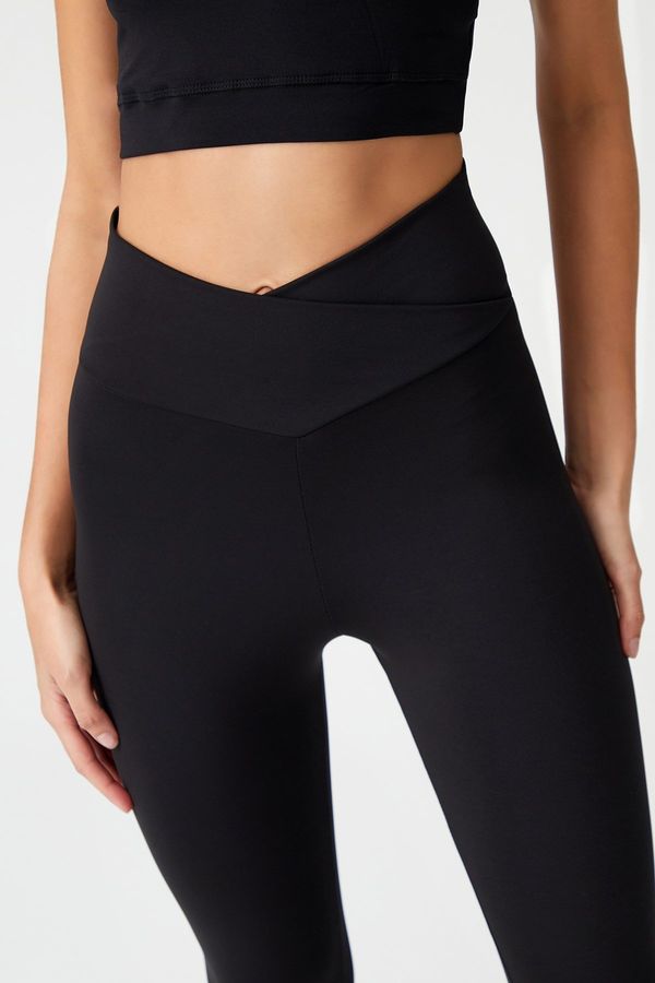 LOS OJOS LOS OJOS Envelope Black Cross Waist Cross Waist Leggings