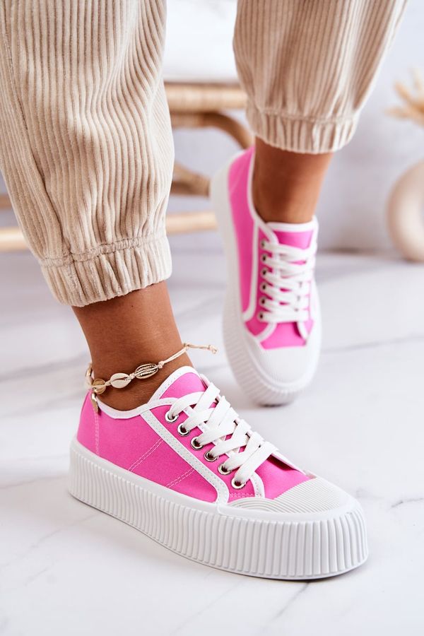 Kesi Low sneakers on the platform of pink Mischa