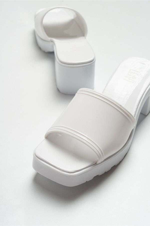 LuviShoes LuviShoes 250 White Women's Heeled Slippers