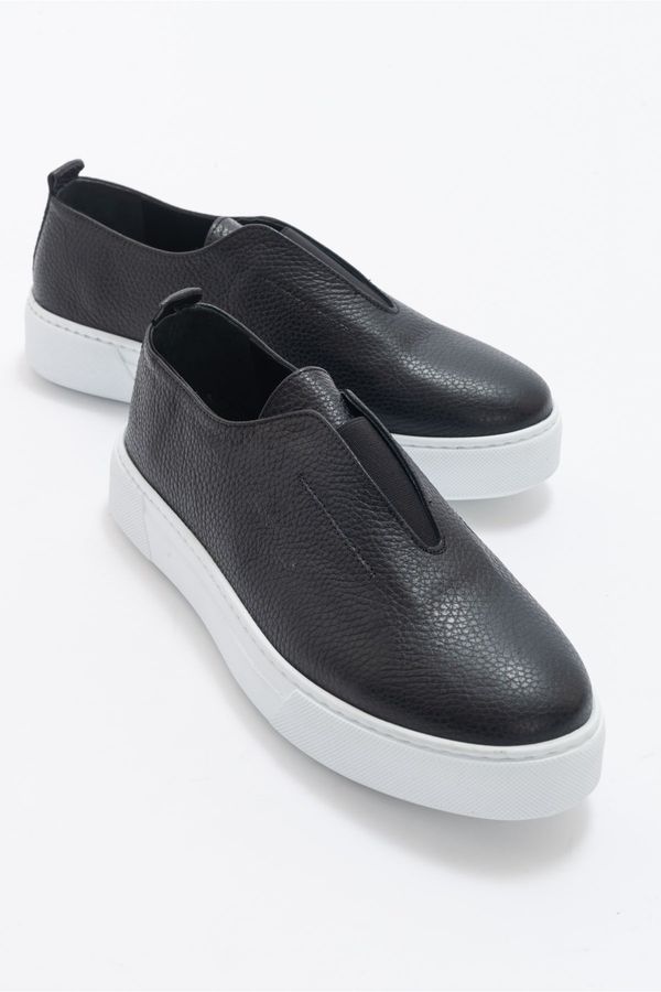 LuviShoes LuviShoes Ante Black-white Leather Men's Shoes