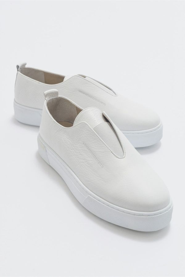 LuviShoes LuviShoes Ante White Leather Men's Shoes