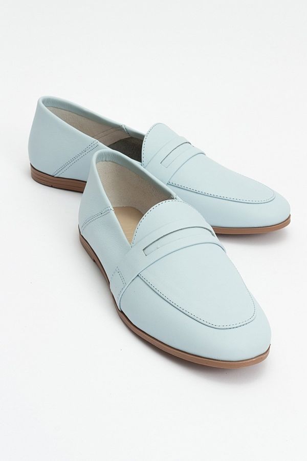 LuviShoes LuviShoes Bebe Blue Skin Genuine Leather Women's Flats