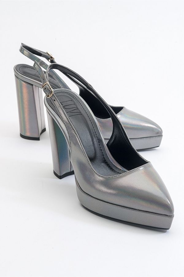 LuviShoes LuviShoes Cras Platinum Women's High Heel Shoes