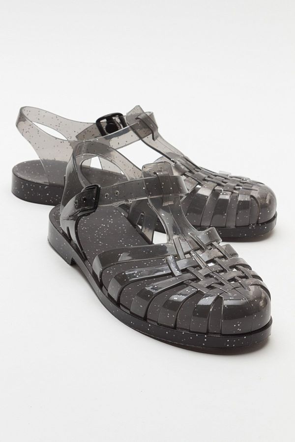 LuviShoes LuviShoes FLENK Women's Black Glittery Sandals