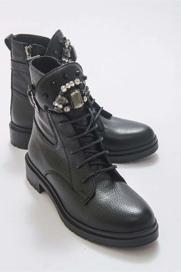 LuviShoes LuviShoes Follow Black Floaters Women's Boots From Genuine Leather.