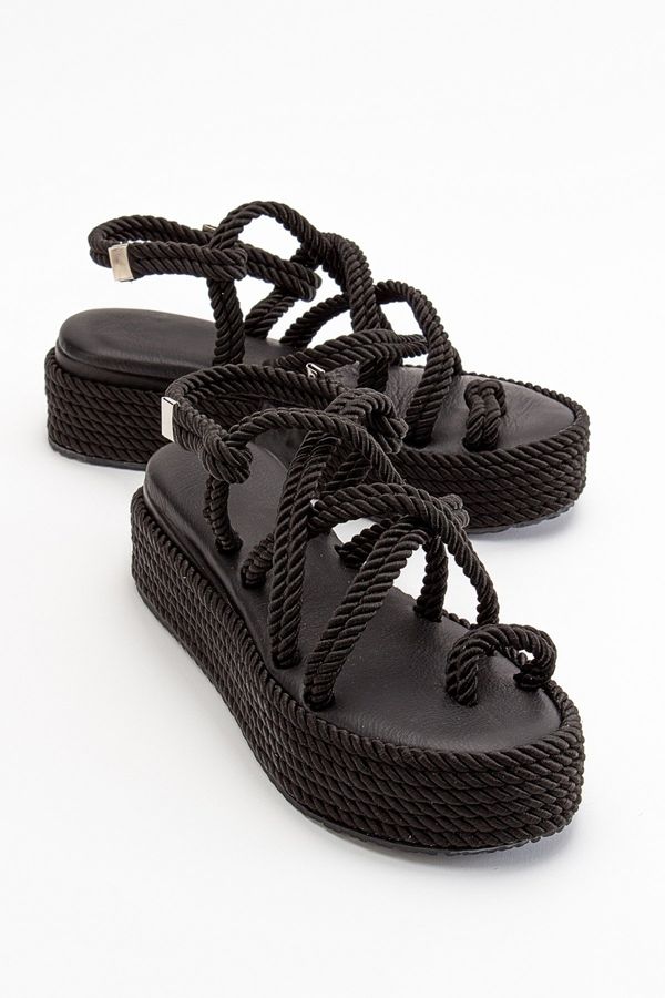 LuviShoes LuviShoes Juney Women's Black Sandals