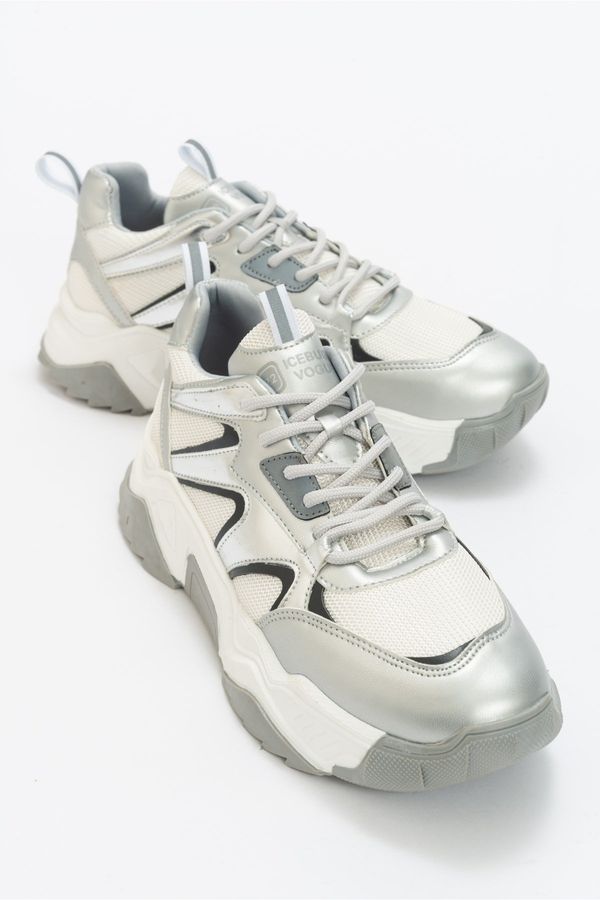 LuviShoes LuviShoes Limos Silver White Women's Sports Shoes