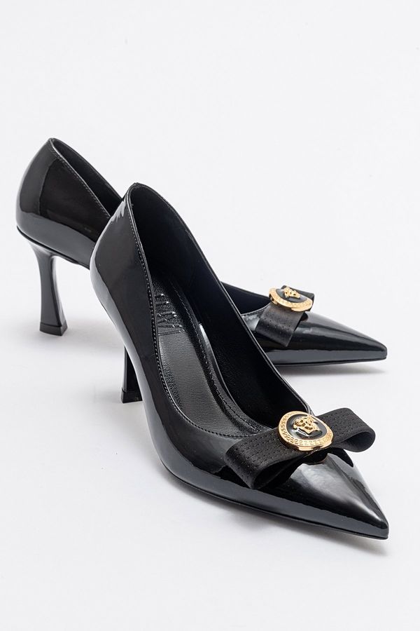 LuviShoes LuviShoes LIVENZA Women's Black Patent Leather Heeled Shoes