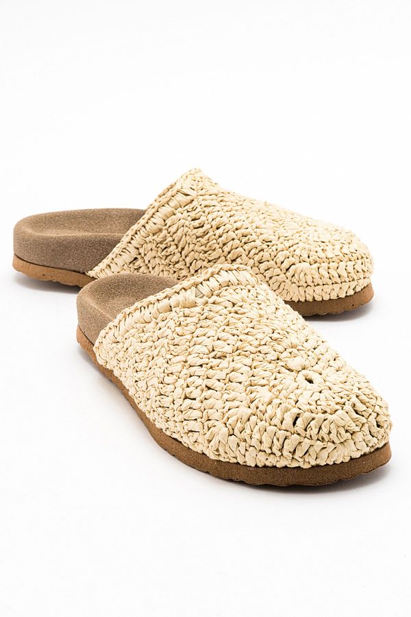 LuviShoes LuviShoes LOOP Beige Women's Knitted Slippers