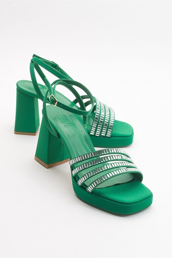 LuviShoes LuviShoes Nove Green Women's Heeled Shoes