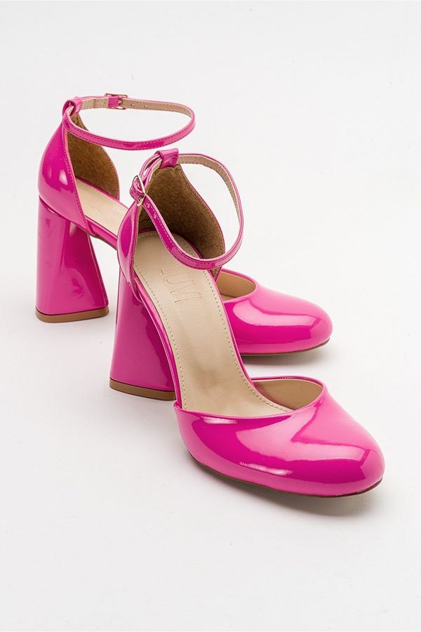 LuviShoes LuviShoes Oslo Fuchsia Patent Leather Women's Heeled Shoes