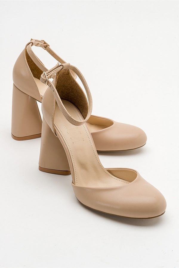 LuviShoes LuviShoes Oslo Women's Beige Skin Heeled Shoes