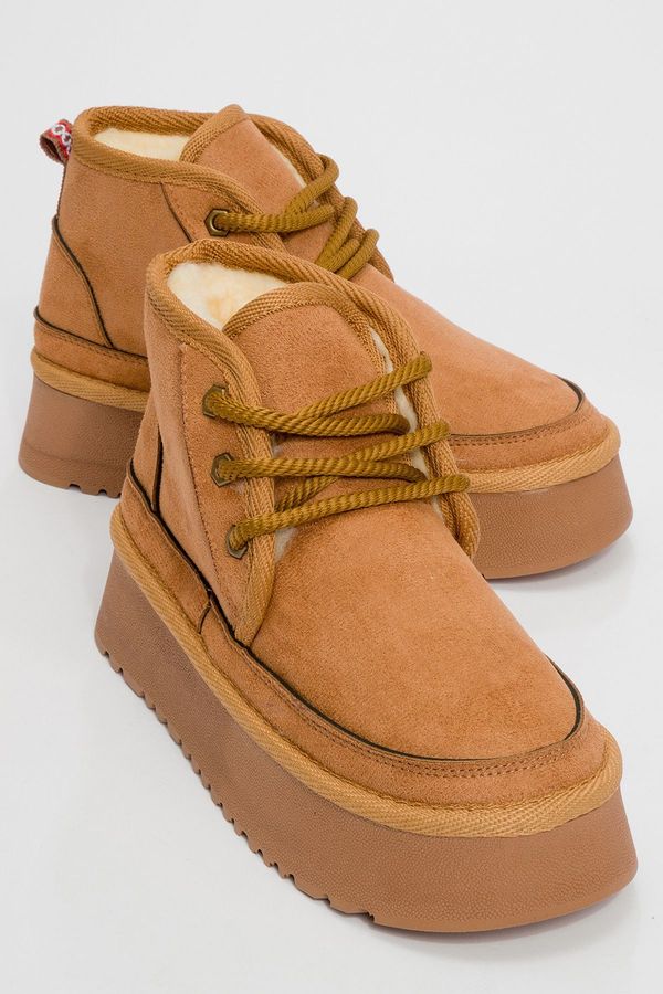 LuviShoes LuviShoes Ovela Taba Thick Sole Laced Women's Sports Boots