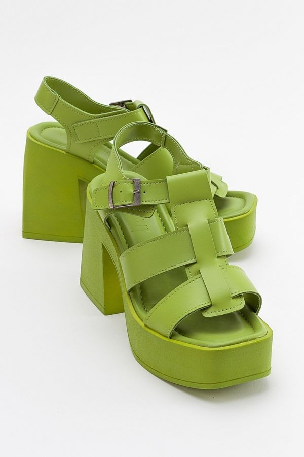 LuviShoes LuviShoes Prek Green Women's Heeled Sandals