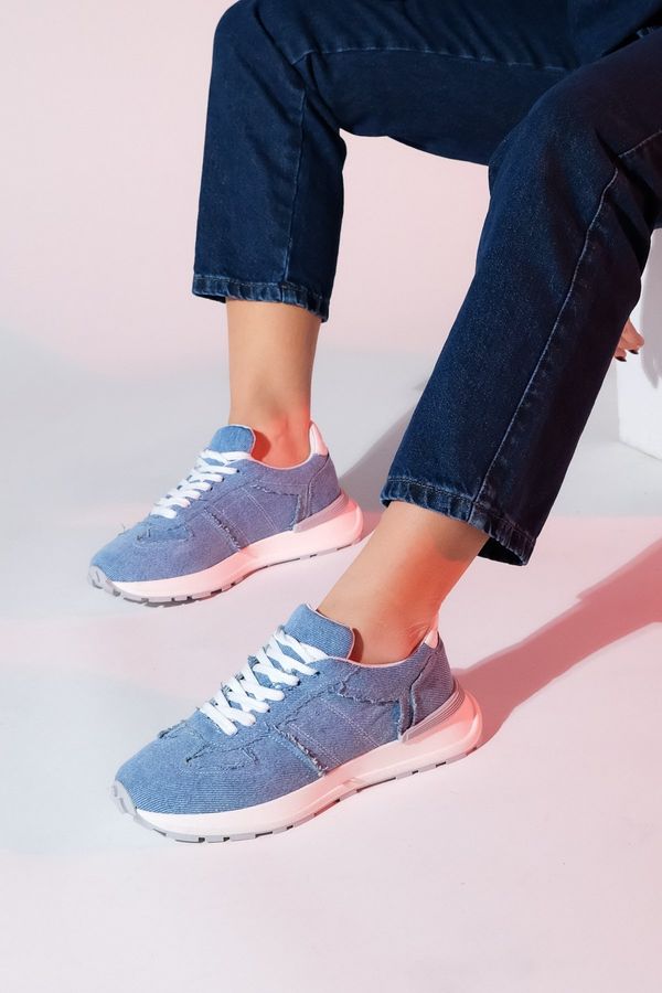 LuviShoes LuviShoes RAFAEL Blue Denim Women's Sports Sneaker