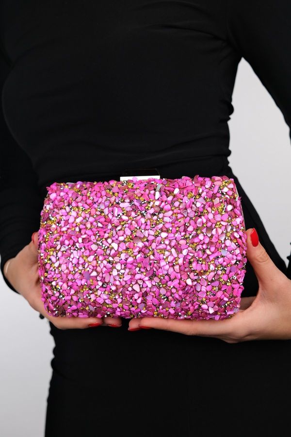 LuviShoes LuviShoes Seoul Fuchsia Pebble Women Evening Bag