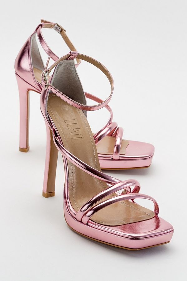 LuviShoes LuviShoes Shelp Pink Women's Heeled Shoes
