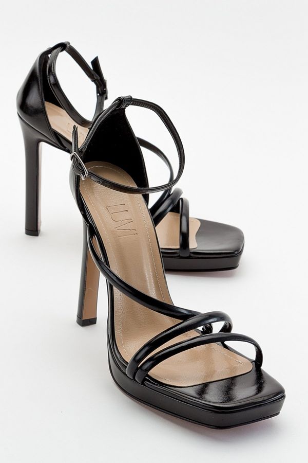 LuviShoes LuviShoes Shelp Women's Black Heeled Shoes