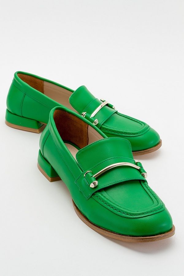 LuviShoes LuviShoes Solen Green Women's Loafer Shoes