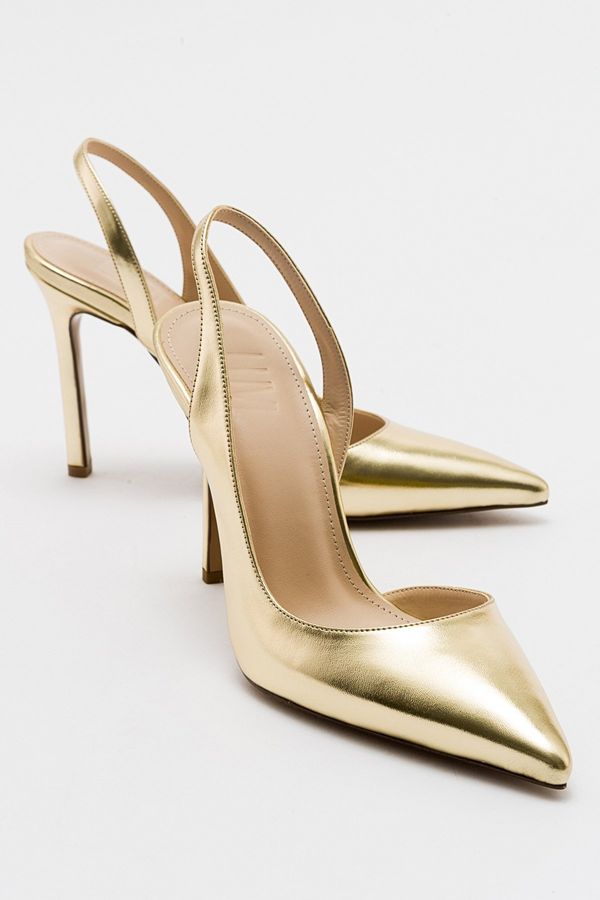 LuviShoes LuviShoes TWINE Women's Metallic Gold Heels