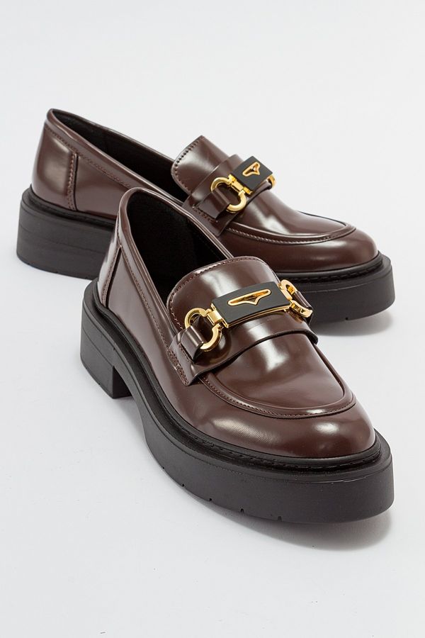 LuviShoes LuviShoes UNTE Coffee Turning Women's Loafers