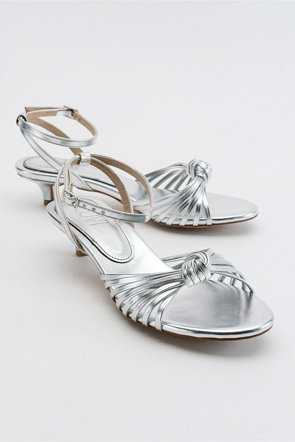 LuviShoes LuviShoes Vind Lame Metallic Women's Heeled Sandals