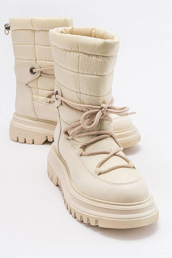 LuviShoes LuviShoes Women's Weld Beige Skin Snow Boots