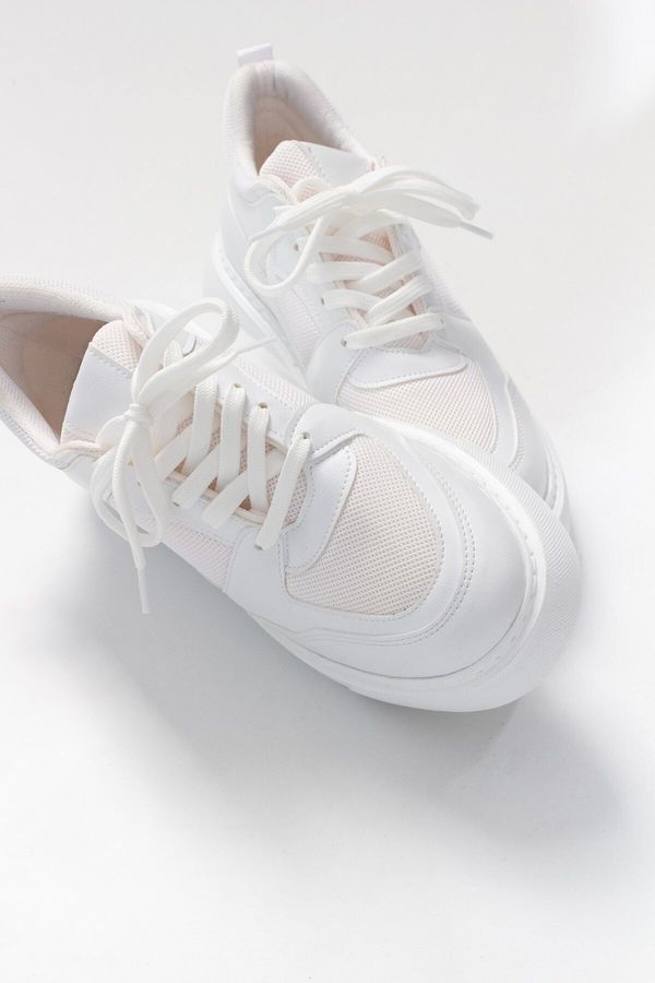 LuviShoes LuviShoes Women's White Skin Sneakers