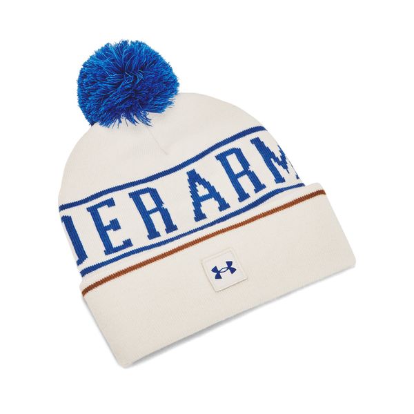 Under Armour M Halftime Pom Beanie-WHT