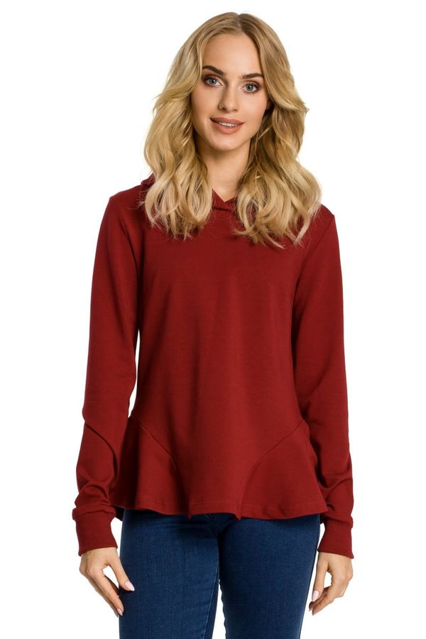 Made Of Emotion Made Of Emotion Woman's Sweatshirt M345 Maroon