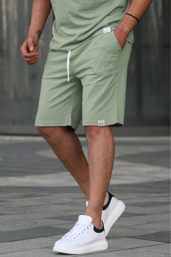 Madmext Madmext Almond Green Basic Men's Shorts 6501