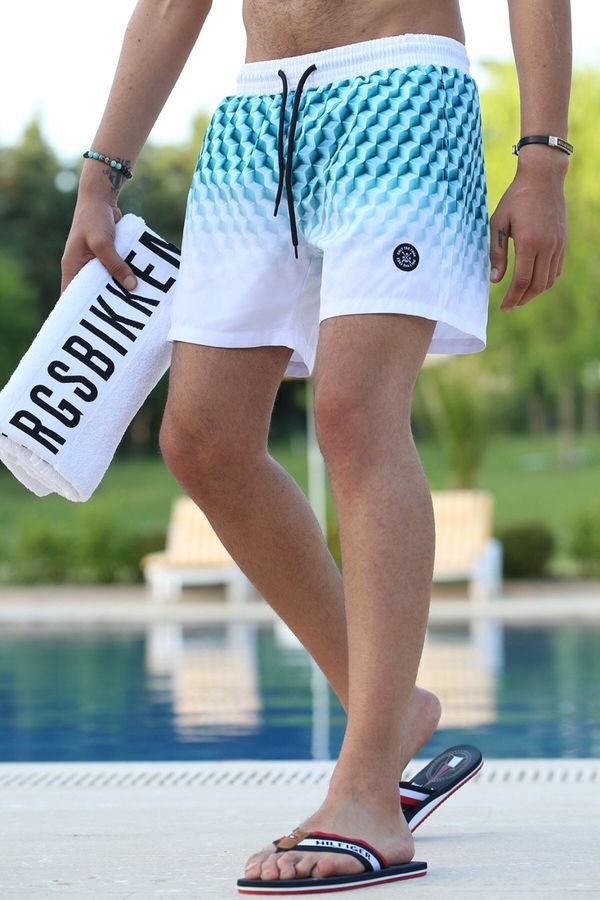 Madmext Madmext Basic Green Beach Shorts With Pocket 5778
